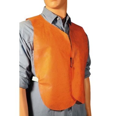 Cellucap® 641 Disposable Safety Alert Orange Polypropylene Disposable Vest, 10 per Package