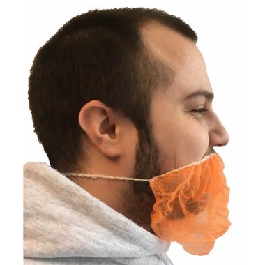 Cellucap® BP4ROR Orange Disposable Beard Covers, 100 per Package