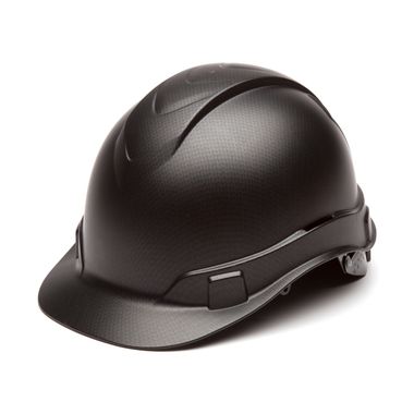 Pyramex® HP44117 Ridgeline® Hard Hat 4 Pt Ratchet Suspension, Black Graphite Pattern