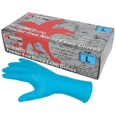 MCR 6012 NitriShield Stealth™ 6 mil Blue Nitrile 12” Powder Free Medical Grade Disposable Gloves