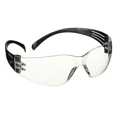 3M™ SF101AS-BLK  SecureFit™ 100 Series Safety Glasses, Clear Lens, Black Temple
