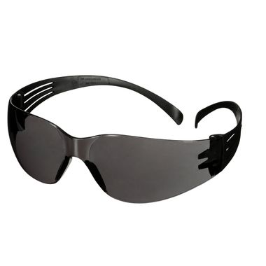 3M™ SF102AF-BLK SecureFit™ 100 Series Safety Glasses, Anti-Fog Gray, Black Temples