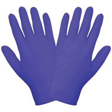 Global Glove 725PF 2.5 Mil Dark Violet Disposable Nitrile Gloves, High Quantity Box