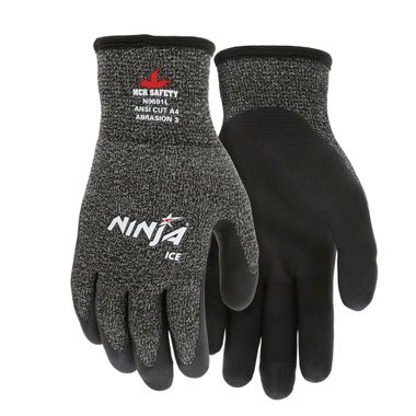 MCR N9691 Ninja® Ice Insulated A4 Cut Resist 15 Gauge Gloves, HPT® Coated Palm