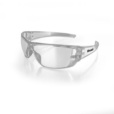 Reel Safety Glasses, Clear Temple, Clear Lens