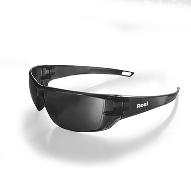 Reel Safety Glasses, Gray Temple, Gray Lens