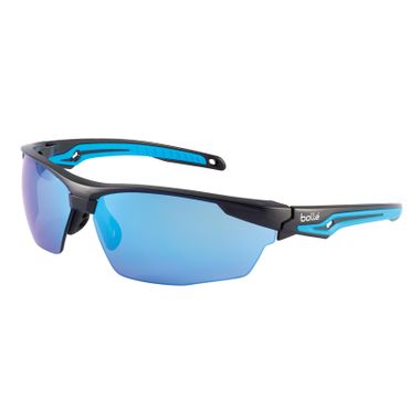 Bollé 40304 Tryon Safety Glasses, Black & Blue Frame, Cobalt Blue Flash Anti-Fog Lens