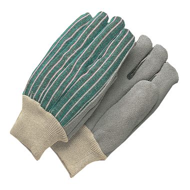 Leather Palm Gloves, Men's Knit Wrist