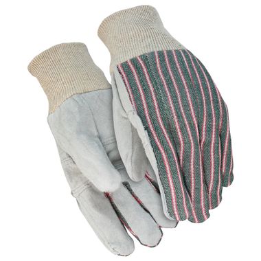 Leather Palm Gloves, Patch Palm Knit Wrist