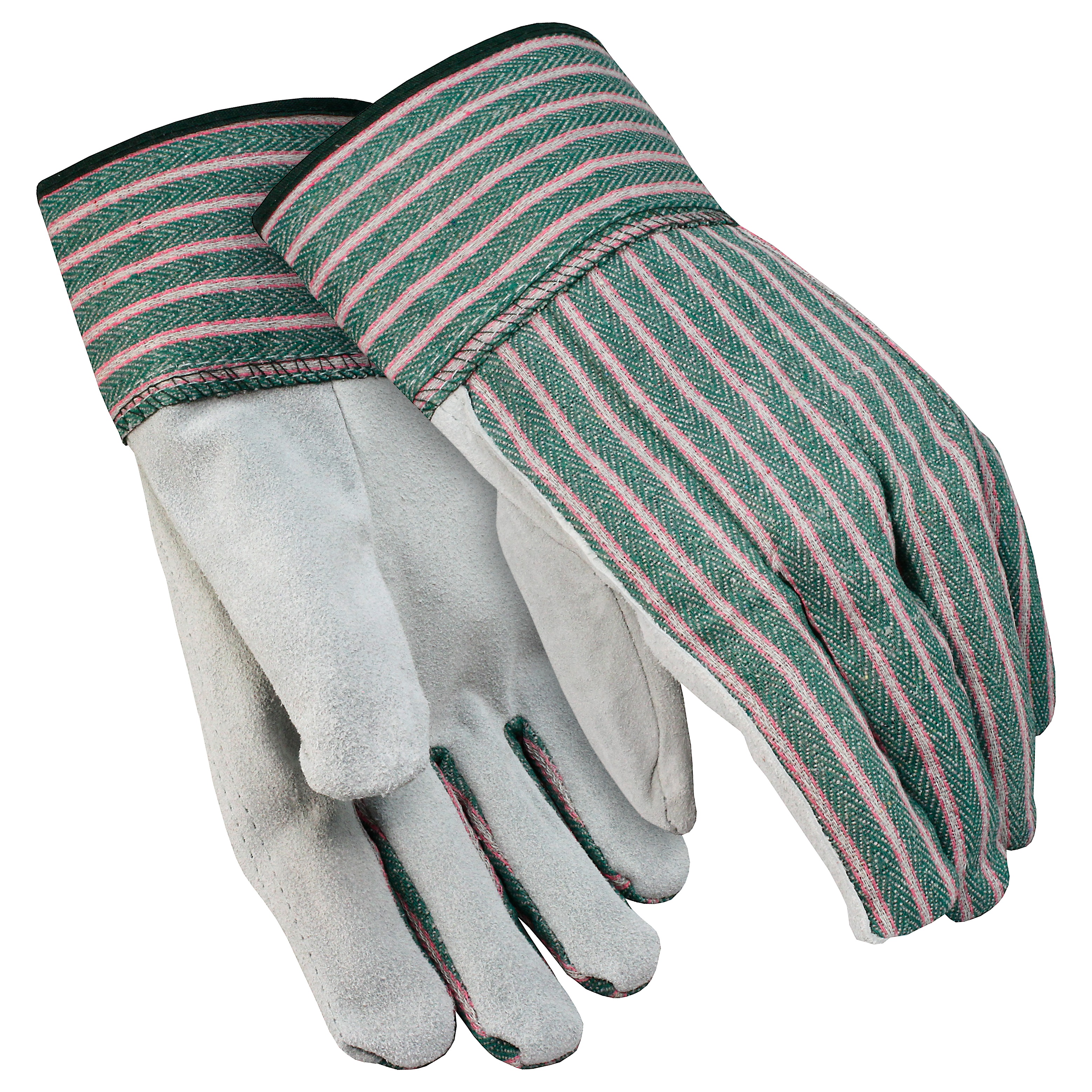 Leather Palm Gloves, Band-Top Cuff
