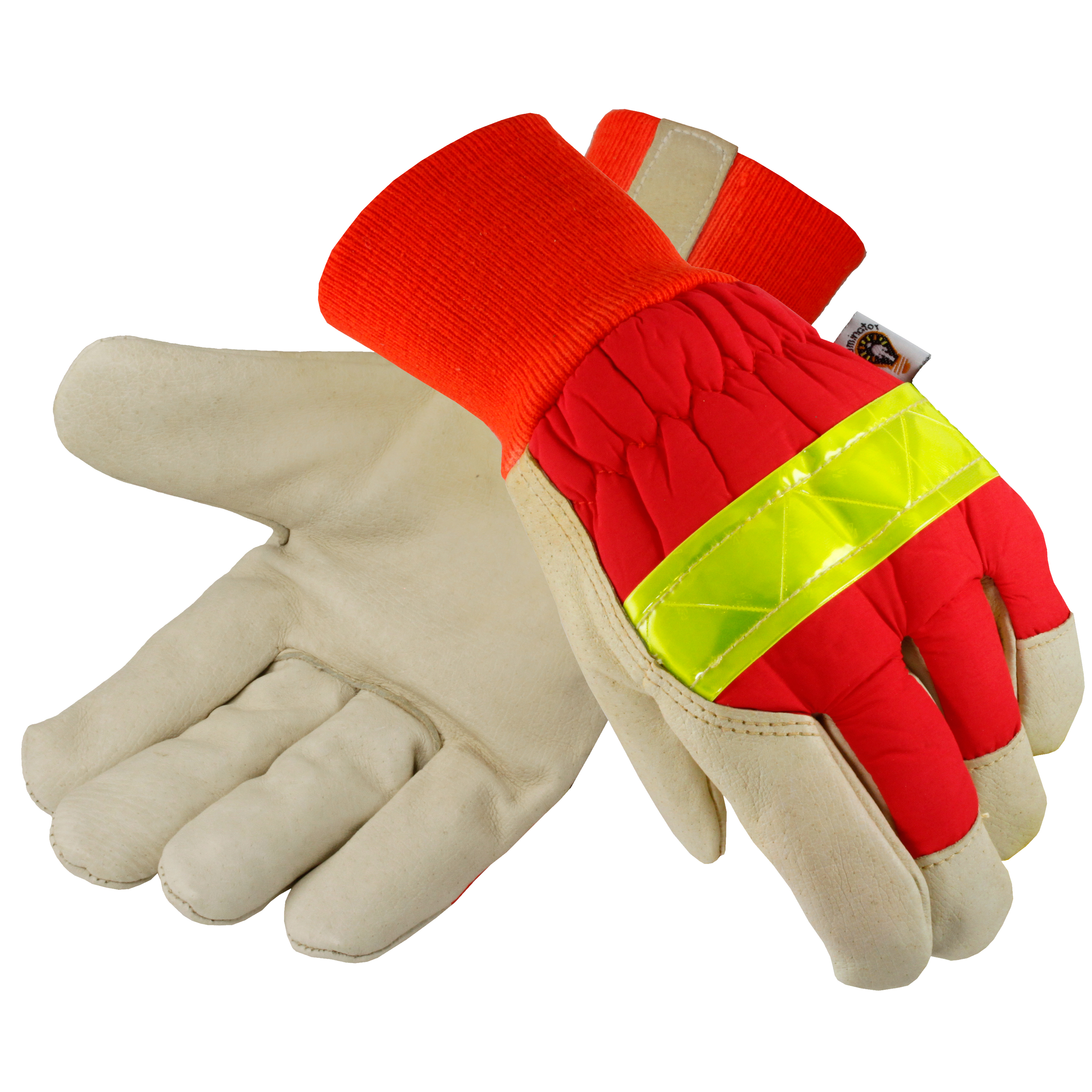 Insulated Reflective Gloves, Knit Wrist