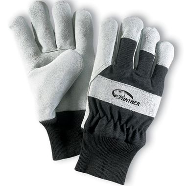 Panther™ Gloves, Leather Palm, Knit Wrist, 1 Pair