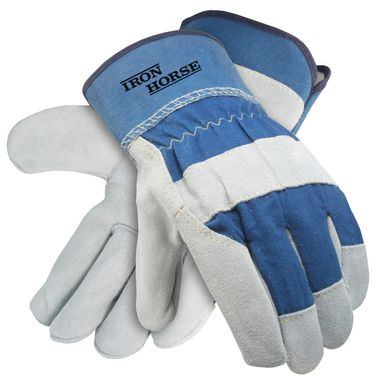 Iron Horse Leather Palm Gloves, Safety Cuff, Sewn with Cut Resistant Thread