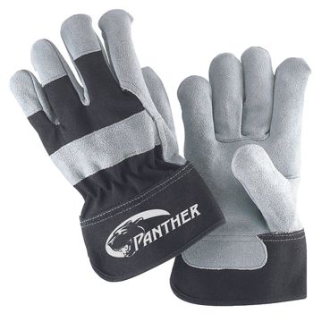 Pack of 12 Galeton 2414-XL Heavy Shoulder Leather Double Palm Gloves X-Large Safety Cuff Green Stripe 