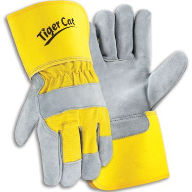 Tiger Cat™ Premium Leather Palm Gloves w/ Gauntlet Cuff