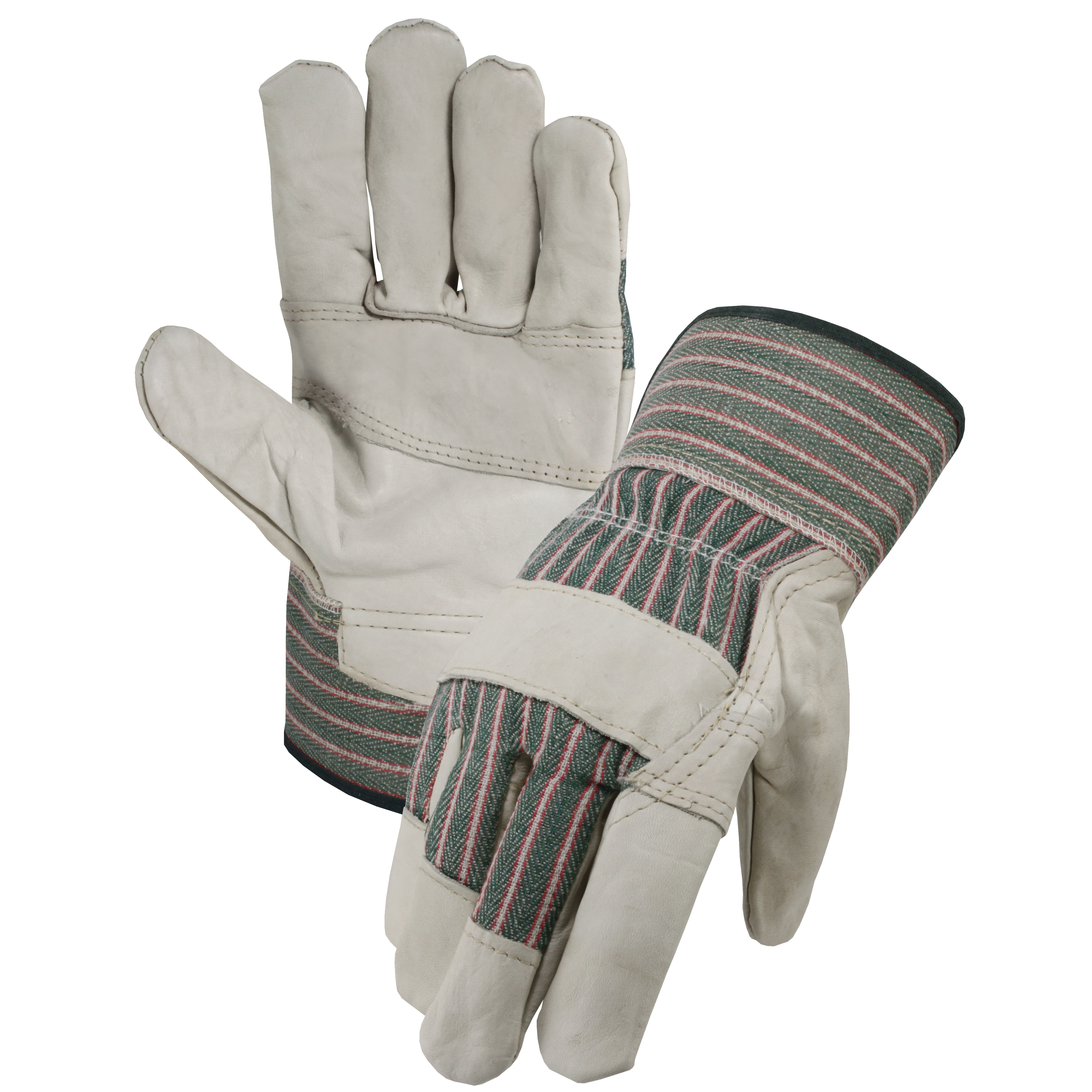 Grain Leather Patch Palm Gloves, 1 Pair