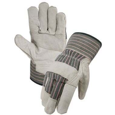 Grain Leather Patch Palm Gloves