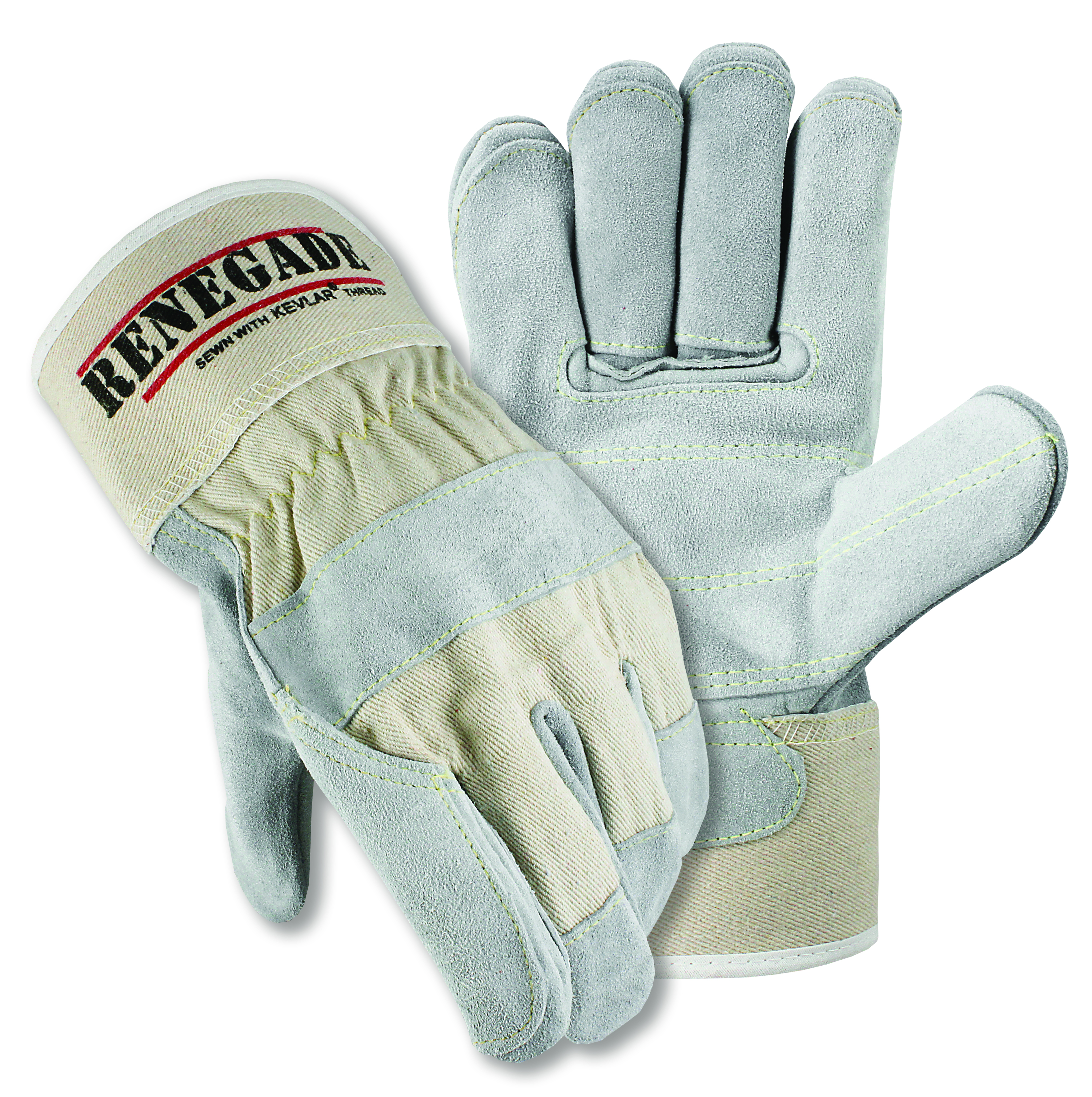 Renegade&reg; Double Palm Gloves, Safety Cuff, 1 Pair