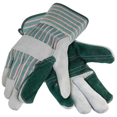 Leather Double Palm Gloves, Safety Cuff