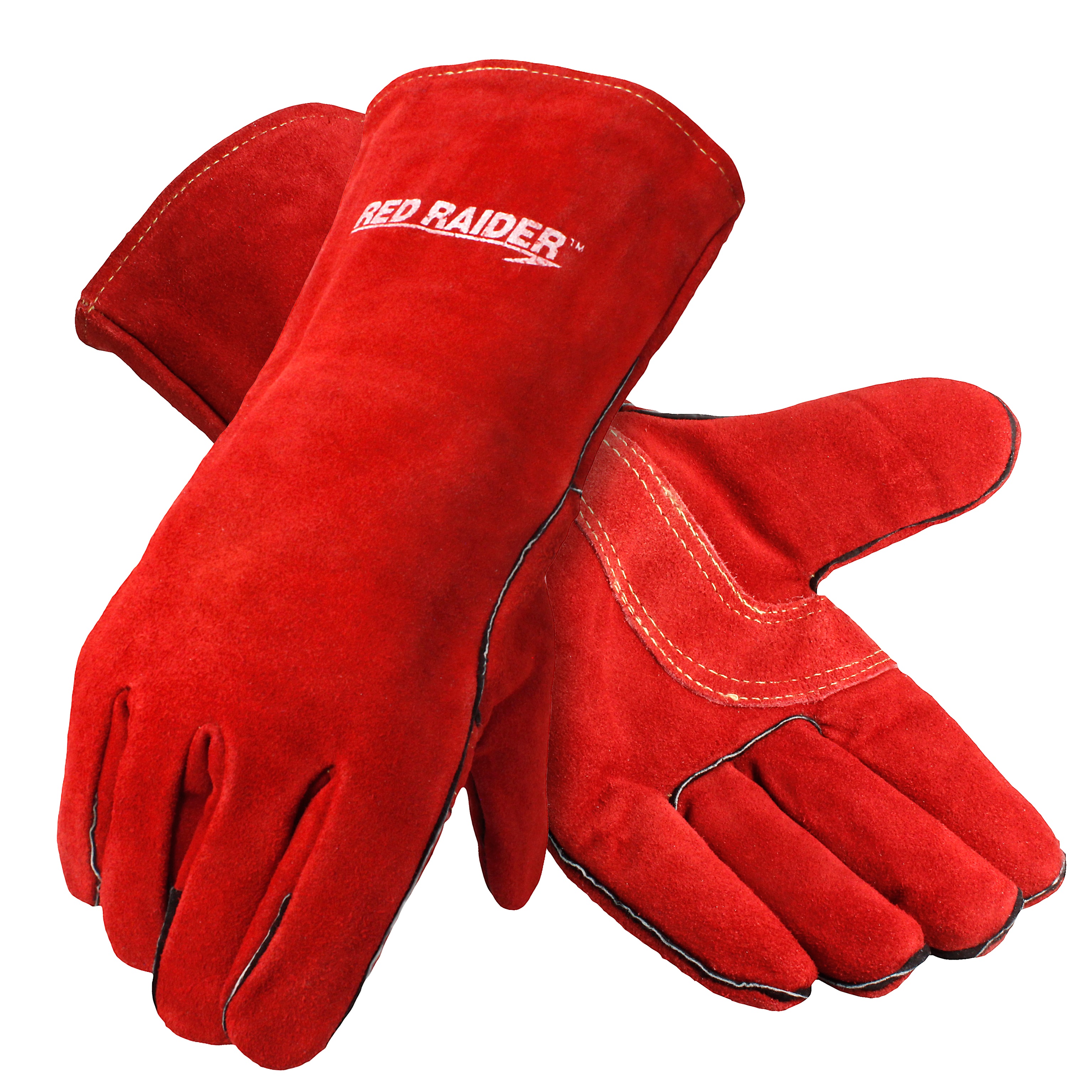 Red Raider&reg; Premium Leather Welders Gloves, Lined, 1 Pair