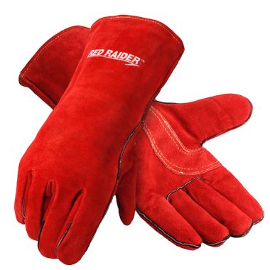 Red Raider® Premium Leather Welders Gloves, Lined, 1 Pair