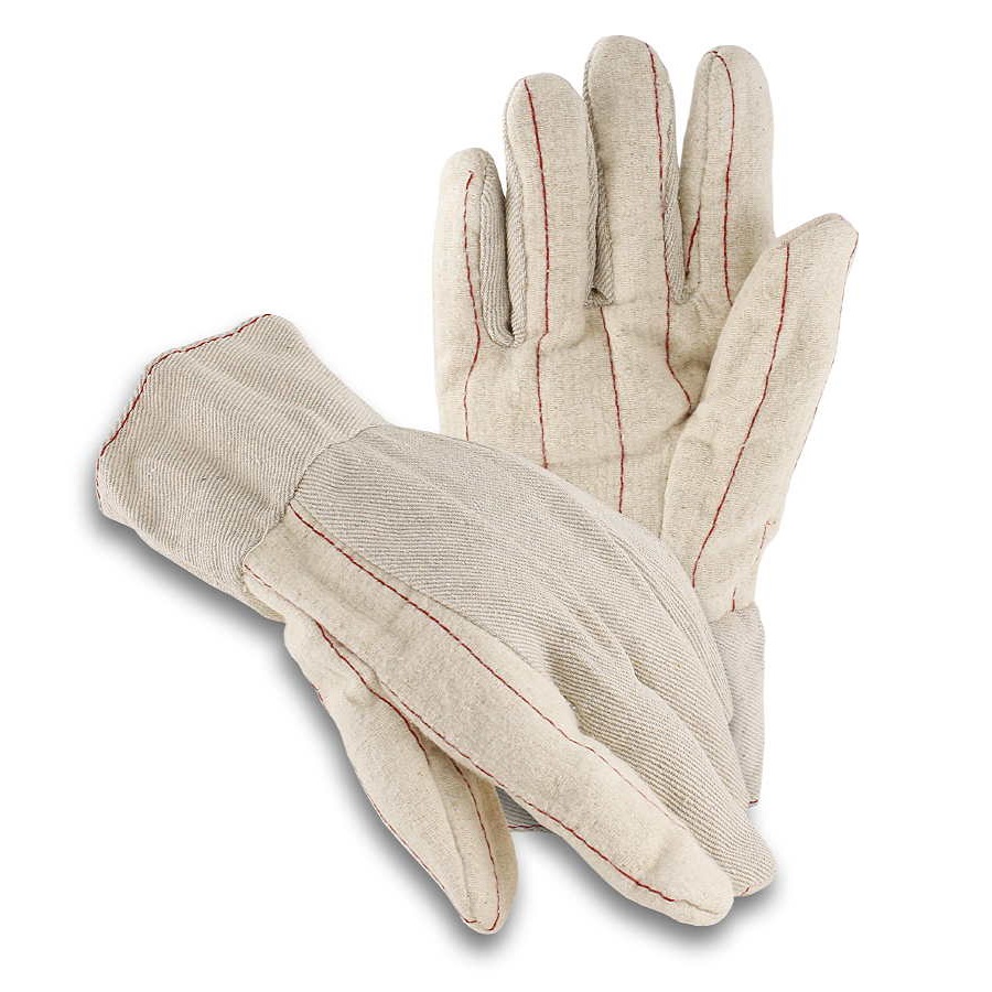 Cotton Double Palm Nap-out Gloves, Band Top, Made in USA