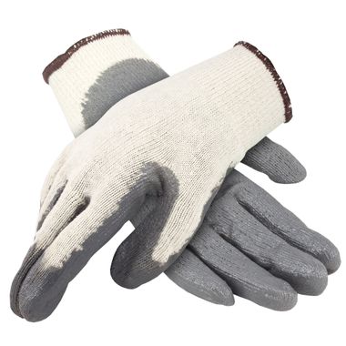 String Knit Gloves with Nitrile Palm