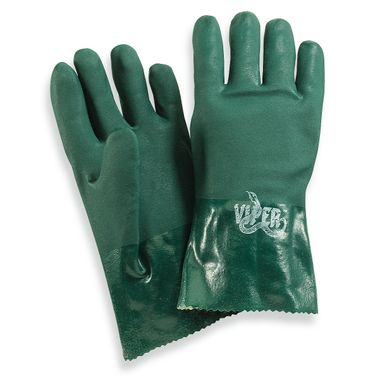 Viper® Double Coated PVC Gloves, 12 Inch, Dark Green