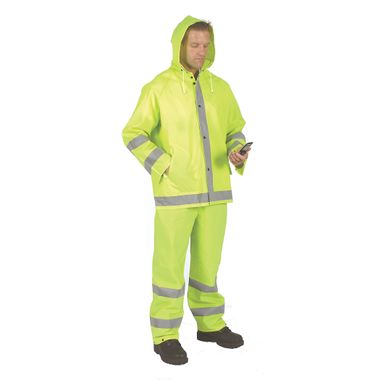 Repel Rainwear™ 0.35mm PVC/Polyester Reflective Rain Suit