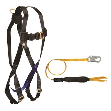 Lightweight Harness with Shock Absorbing Lanyard