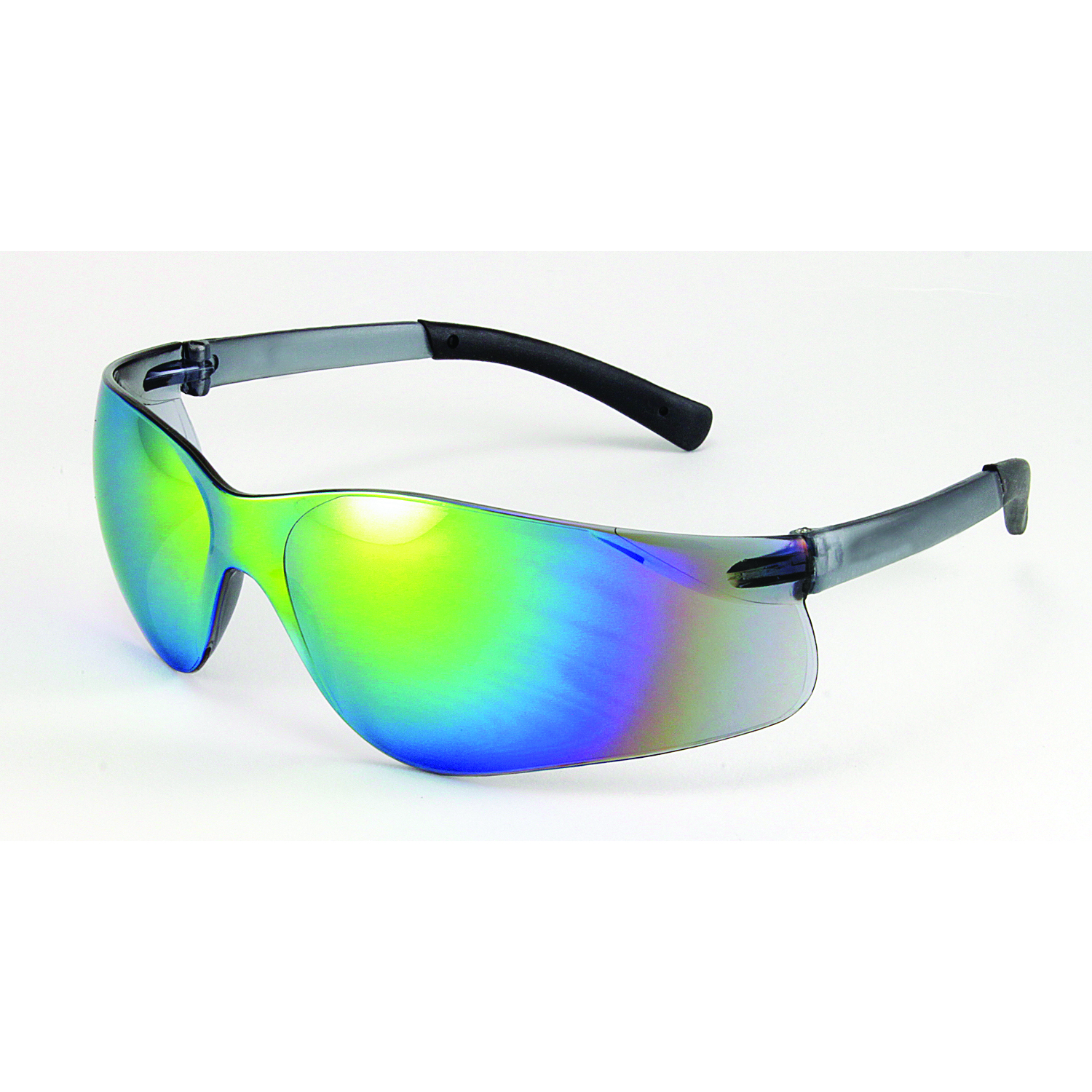 Sportster Safety Glasses, Black Frame, Rad Yellow Mirror Lens
