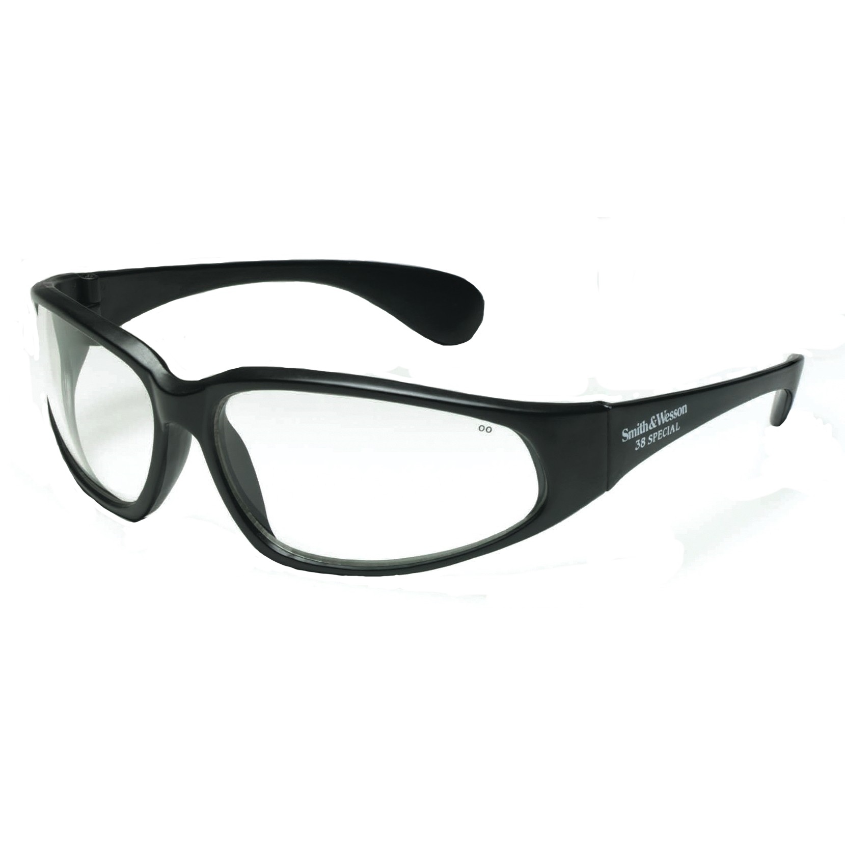 38 Special Black Frame, Clear Lens, Safety Glass