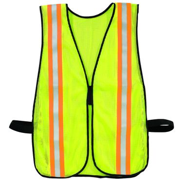 Illuminator™ Economy Safety Vest, Fluorescent Green with Reflective Stripe