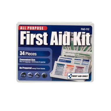 First Aid Only® FAO-112 Personal First Aid Kit, 34 Piece, Plastic Case