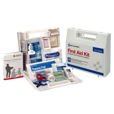 First Aid Only® 223-U, 25 Person First Aid Kit, Plastic Case With Dividers
