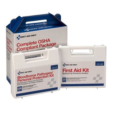 First Aid Only® 227-CP, 25 Person OSHA Compliance Package (First Aid and BPP Kits)