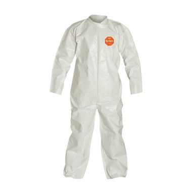 DuPont™ Tychem® 4000 Coverall, SL120BWH, Bound Seams, Open Wrists & Ankles