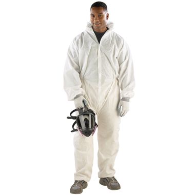 Safe N' Clean™ Coverall with Hood, Elastic Wrists & Ankles
