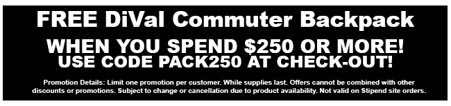 Free Commuter Backpack with Orders of $250 or More!