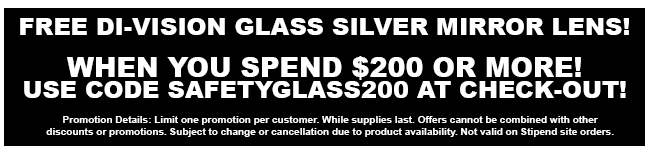 Free Safety Glasses with Orders of $200 or More!