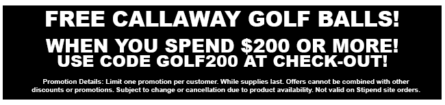 Free Golf Balls with Orders of $200 or More!