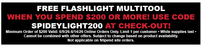 Free Flashlight Multi Tool with Orders of $200 or More!