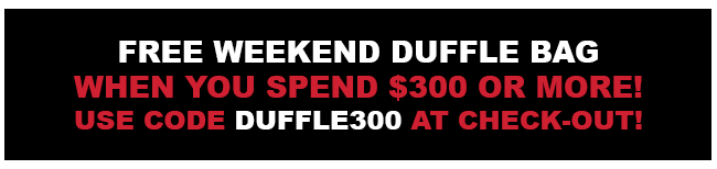 Free Duffle Bag with Orders Over $300!
